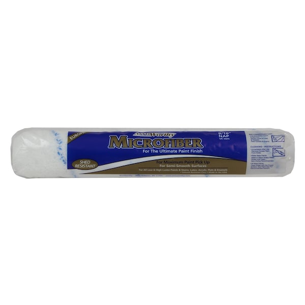 14 in Paint Roller Cover, 9/16" Nap, European Woven Fabric
